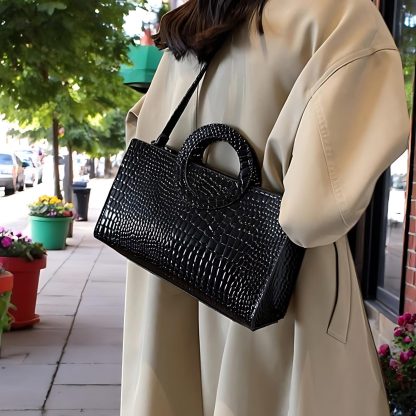 Fashion Crocodile Pattern Women's Handbag - Image 4
